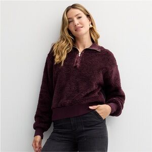 Women’s Sonoma cozy quarter zip pullover. Shade: Midnight Jam. Size: S. NWT.